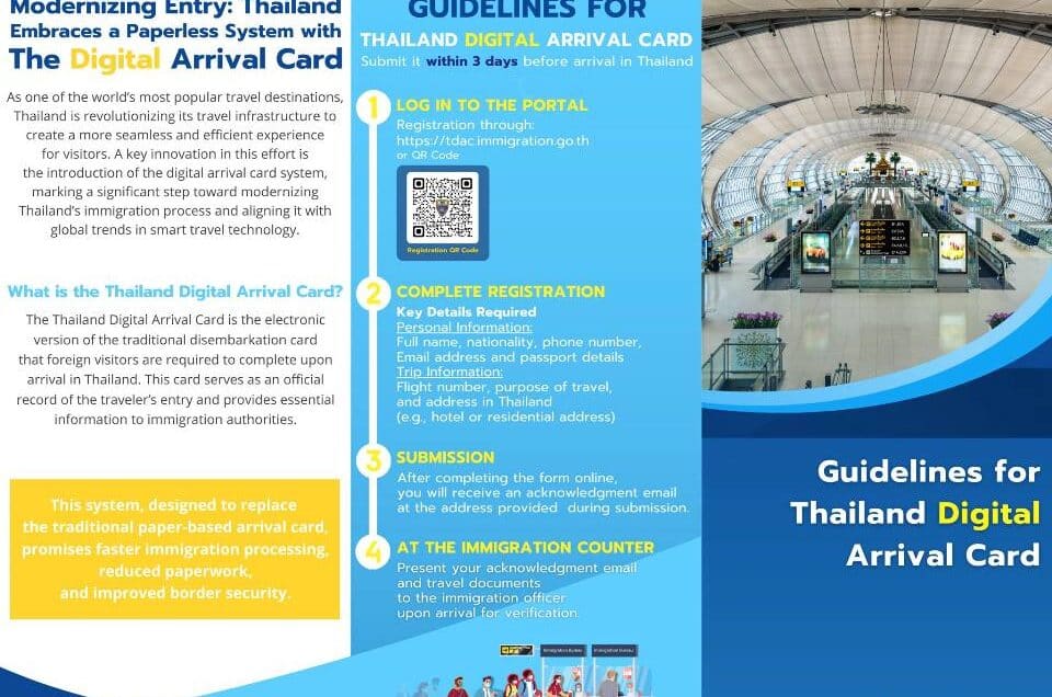 タイ電子入国カード開始（TDAC）について（2025年5月1日より適用）