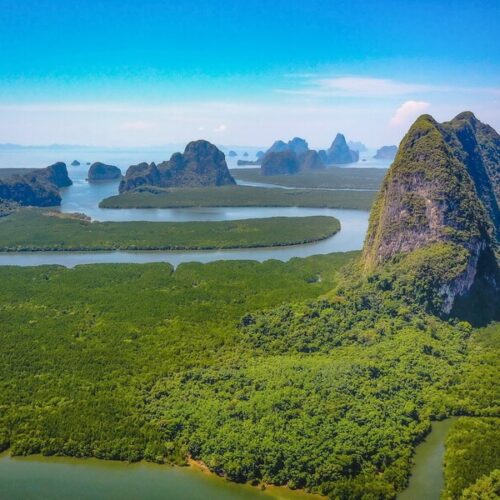 パンガー湾シーカヌー＋ジェームスボンド島＋サメットナンシー サンライズツアー（早朝出発、スピードボート利用）